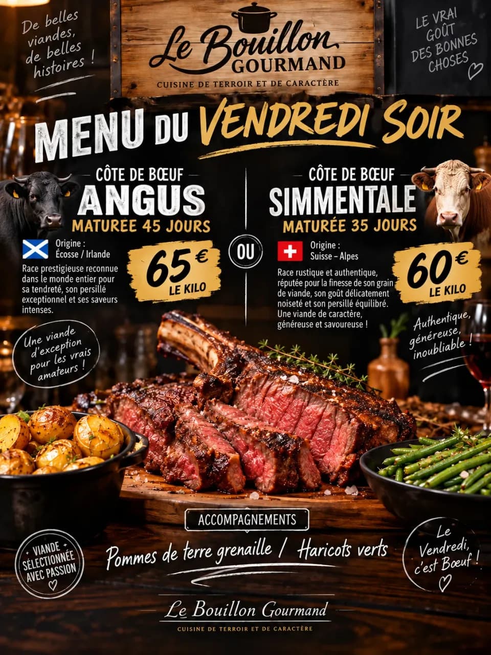 Affiche — Menu du Vendredi Soir